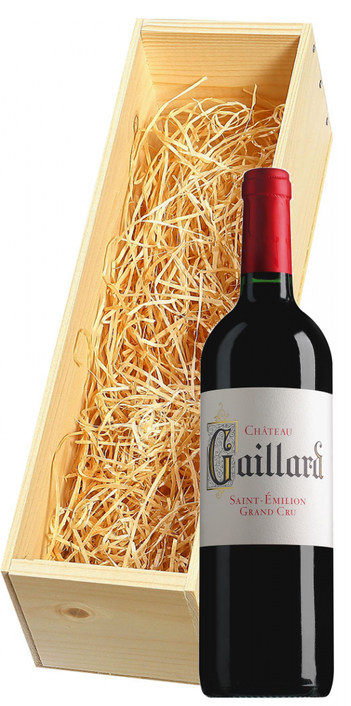 Wijnkist met Château Gaillard Saint-Émilion Grand Cru