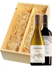 Wijnkist met Chakana Estate Selection Chardonnay en Chakana Nuna Malbec