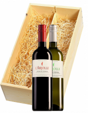 Wijnkist met Domaine de l'Arjolle rood en wit